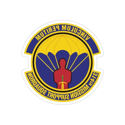 314th Mission Support Squadron (U.S. Air Force) REVERSE PRINT Transparent Die-Cut STICKER 6 Inch Die-Cut Transparent - The Sticker Space