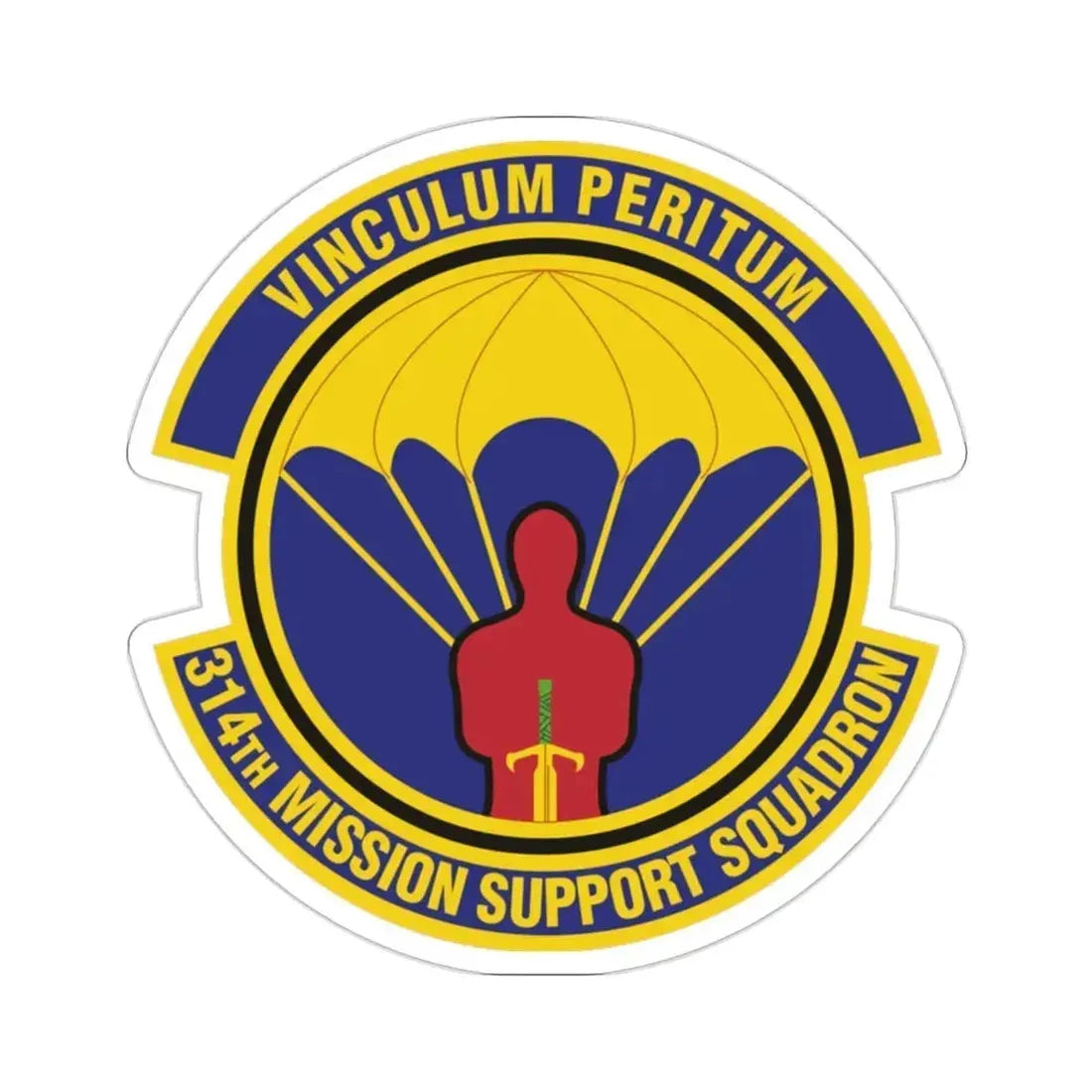 314th Mission Support Squadron (U.S. Air Force) STICKER Vinyl Die-Cut Decal 2 Inch - The Sticker Space