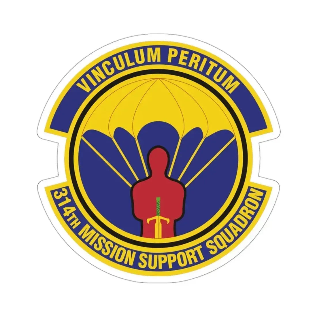 314th Mission Support Squadron (U.S. Air Force) STICKER Vinyl Die-Cut Decal 3 Inch - The Sticker Space