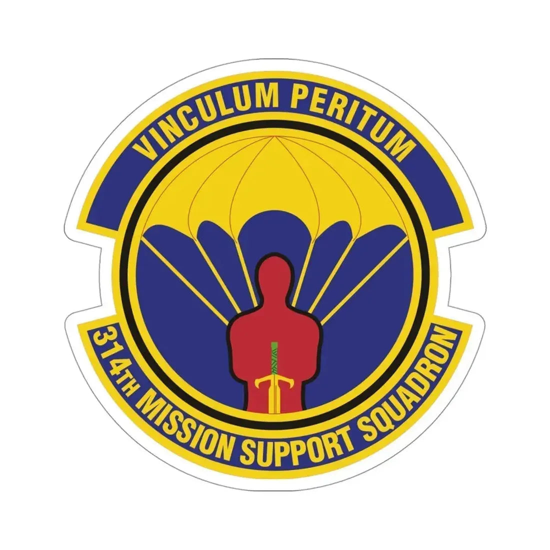 314th Mission Support Squadron (U.S. Air Force) STICKER Vinyl Die-Cut Decal 4 Inch - The Sticker Space