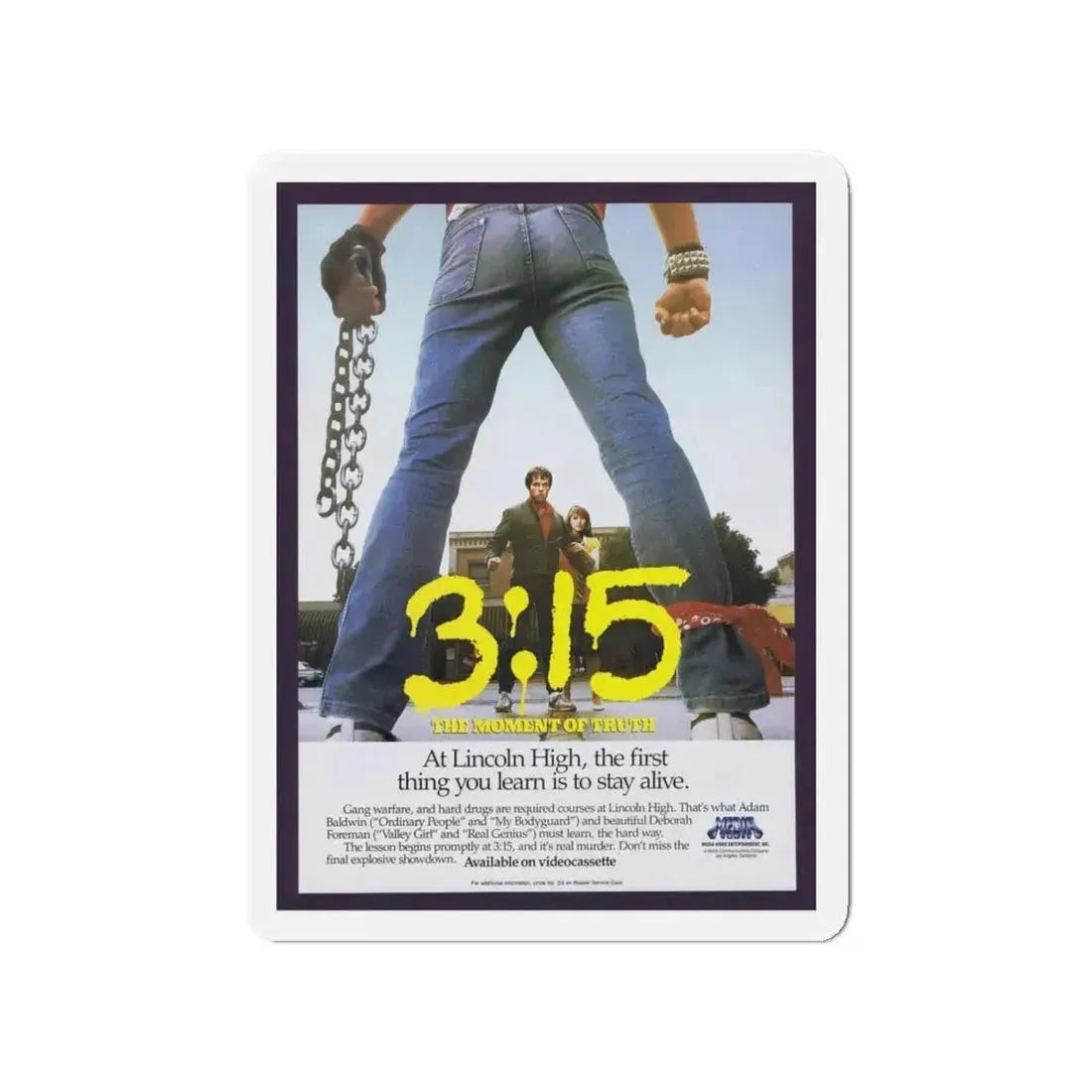 3:15 1986 Movie Poster - Refrigerator Magnet 4 Inch - The Sticker Space