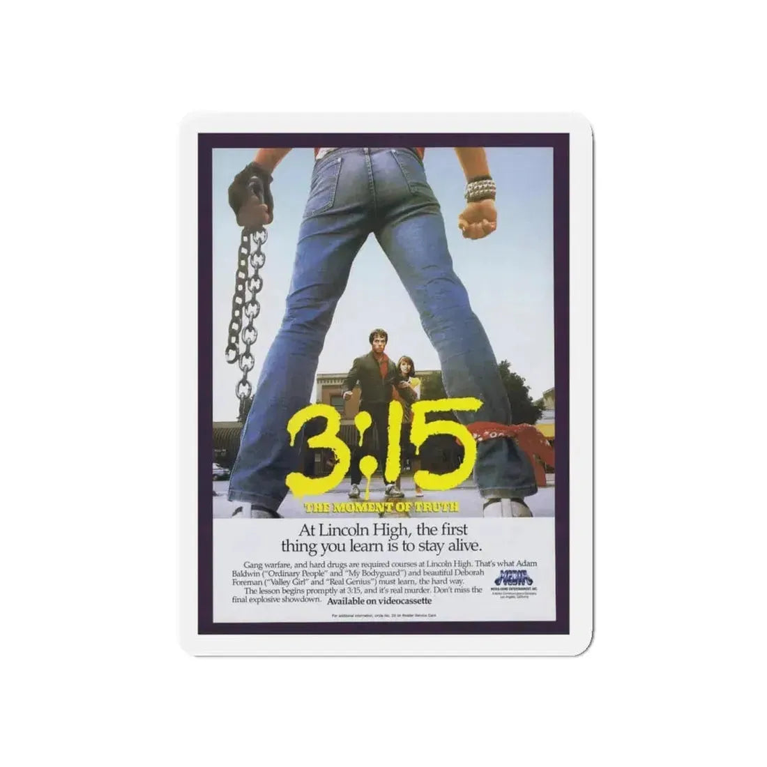 3:15 1986 Movie Poster - Refrigerator Magnet 5 Inch - The Sticker Space