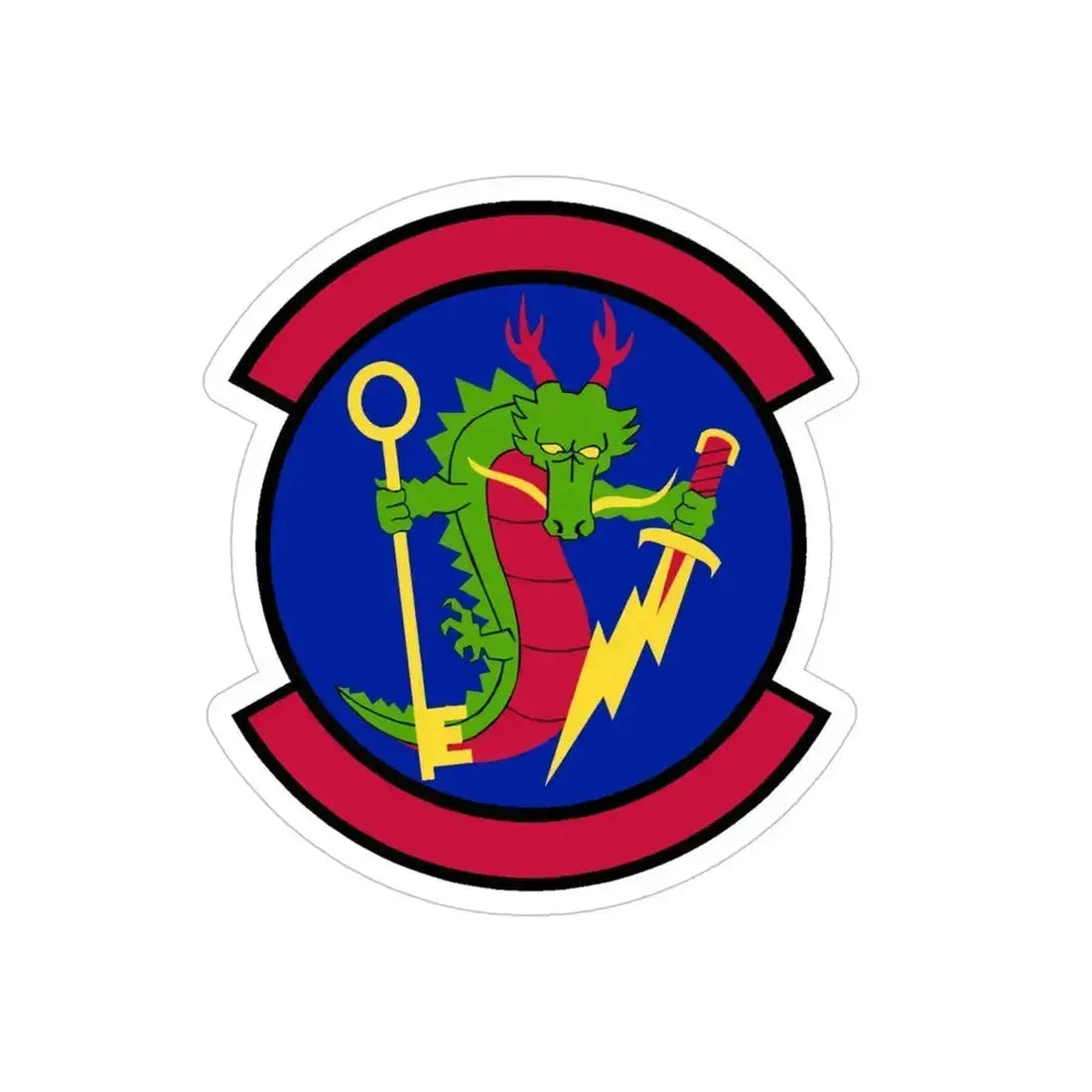 315 Cyberspace Operations Squadron ACC (U.S. Air Force) REVERSE PRINT Transparent Die-Cut STICKER 5 Inch Die-Cut Transparent - The Sticker Space