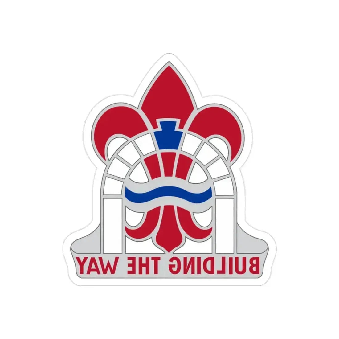 315 Engineer Group (U.S. Army) REVERSE PRINT Transparent Die-Cut STICKER 2 Inch Die-Cut Transparent - The Sticker Space