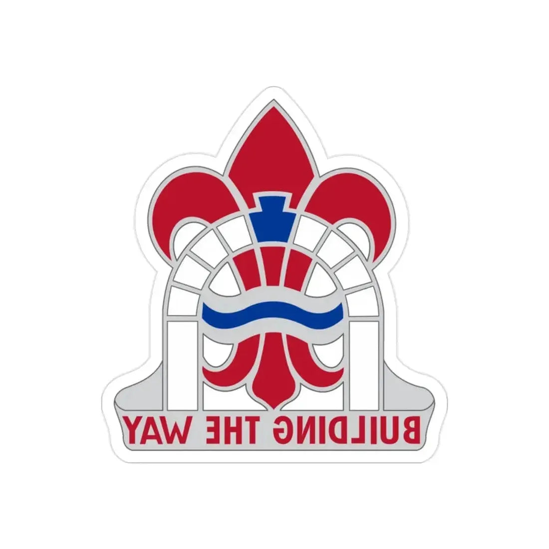 315 Engineer Group (U.S. Army) REVERSE PRINT Transparent Die-Cut STICKER - The Sticker Space