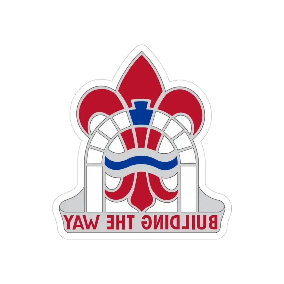 315 Engineer Group (U.S. Army) REVERSE PRINT Transparent Die-Cut STICKER - The Sticker Space