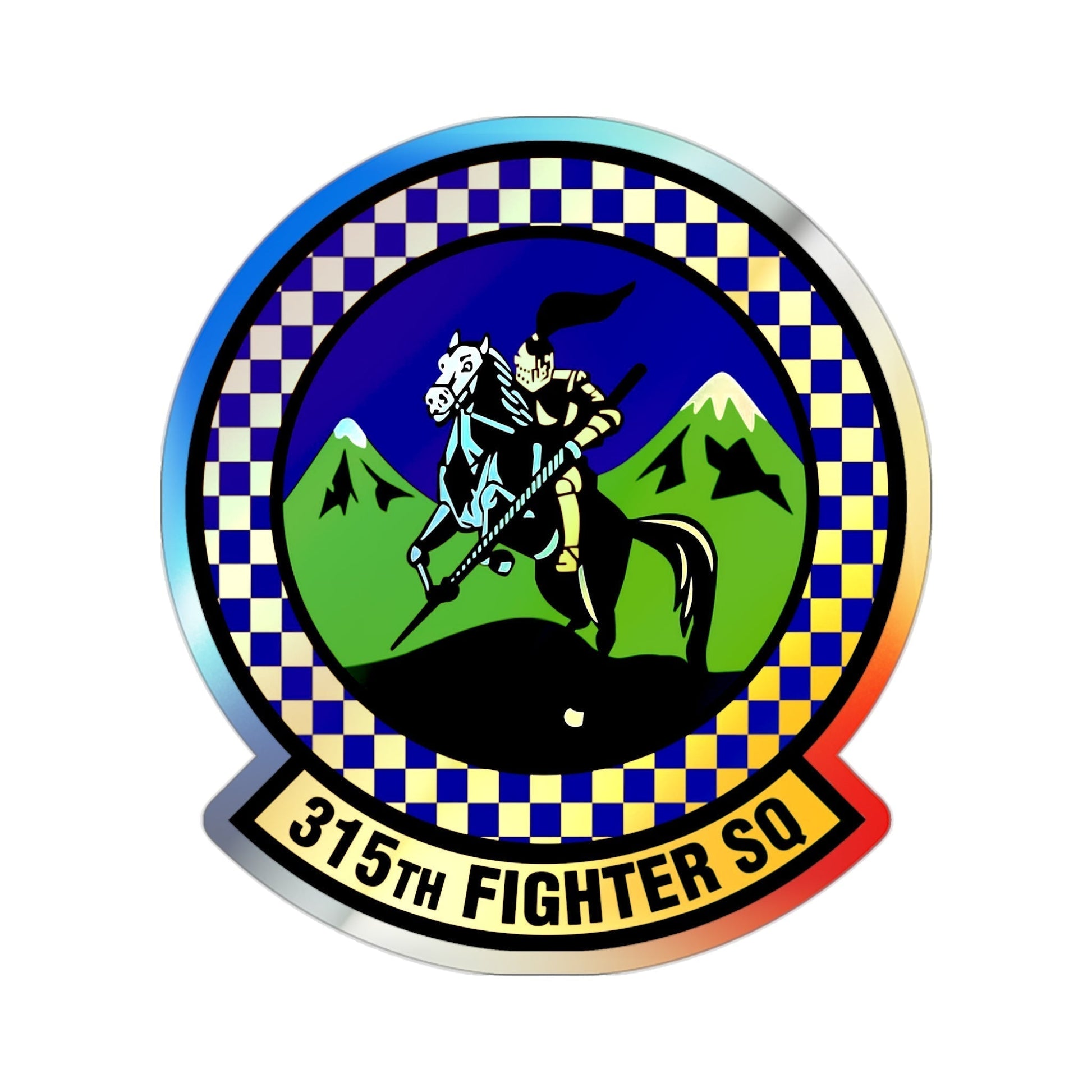 315 Fighter Squadron ACC (U.S. Air Force) Holographic STICKER Die-Cut Vinyl Decal-2 Inch-The Sticker Space