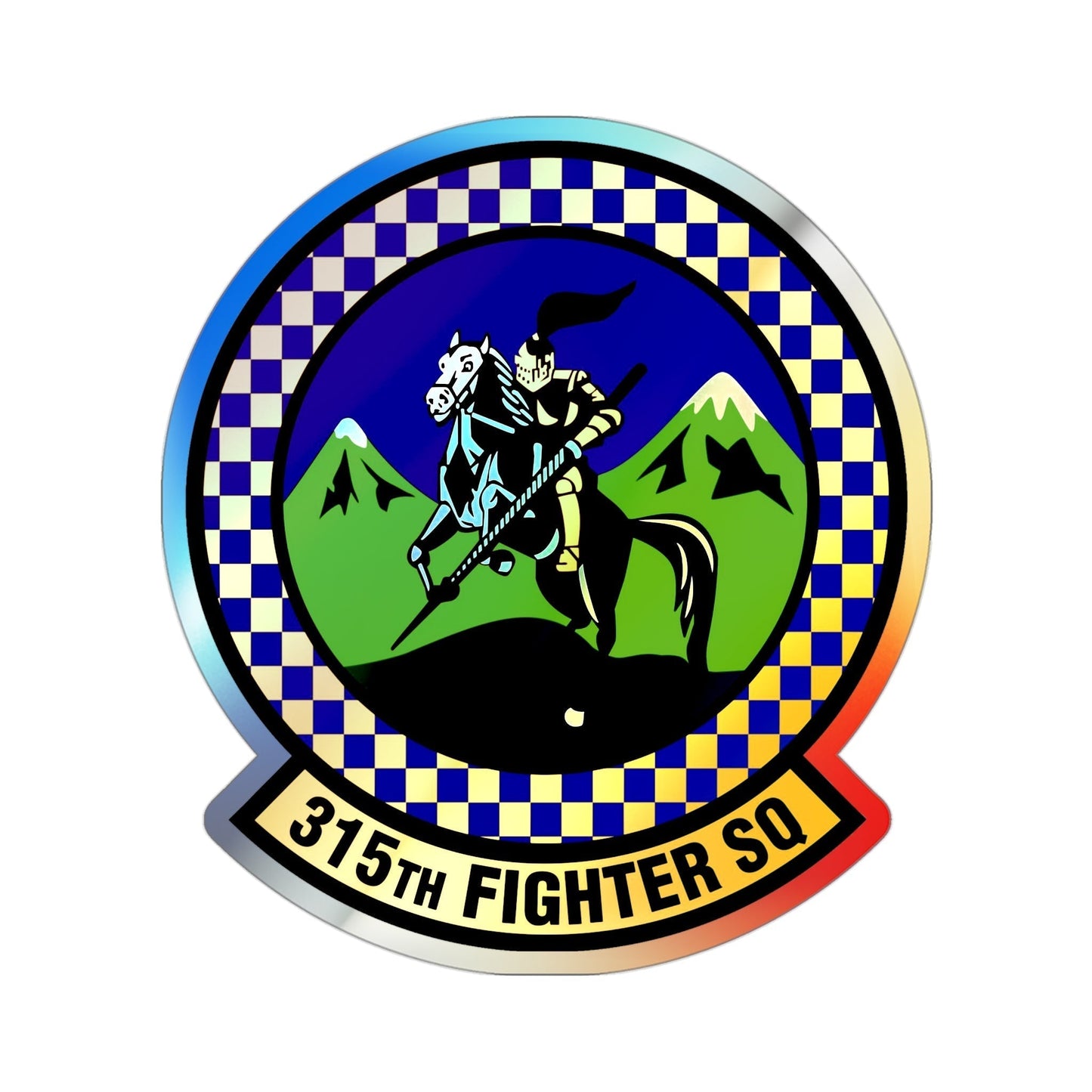 315 Fighter Squadron ACC (U.S. Air Force) Holographic STICKER Die-Cut Vinyl Decal-3 Inch-The Sticker Space