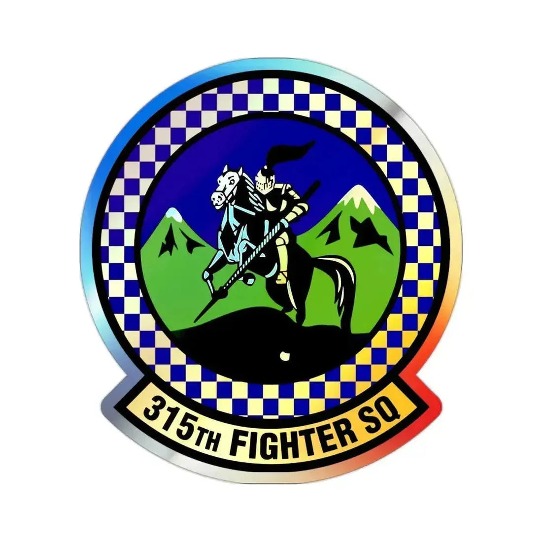 315 Fighter Squadron ACC (U.S. Air Force) Holographic STICKER Die-Cut Vinyl Decal 2 Inch Holographic - The Sticker Space