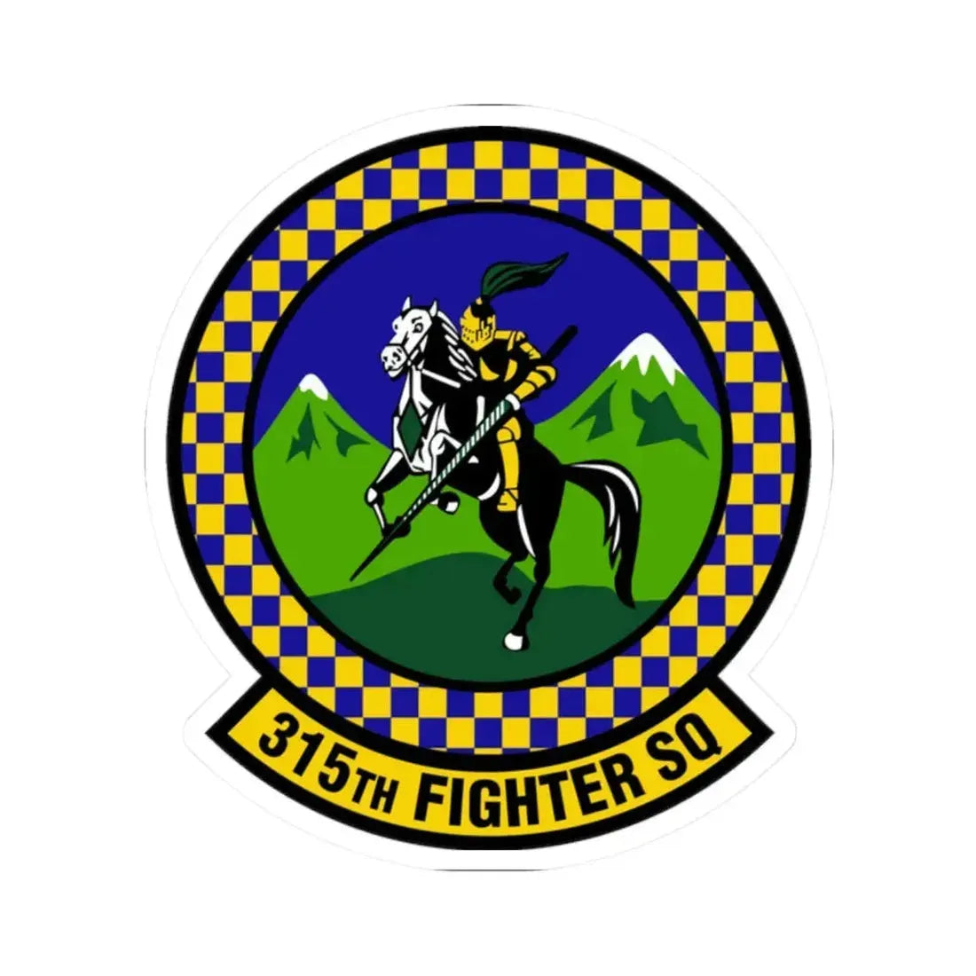 315 Fighter Squadron ACC (U.S. Air Force) STICKER Vinyl Kiss-Cut Decal 2 Inch White - The Sticker Space
