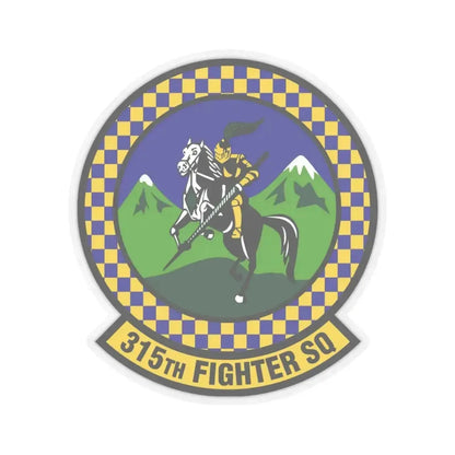 315 Fighter Squadron ACC (U.S. Air Force) STICKER Vinyl Kiss-Cut Decal 3 Inch Transparent - The Sticker Space