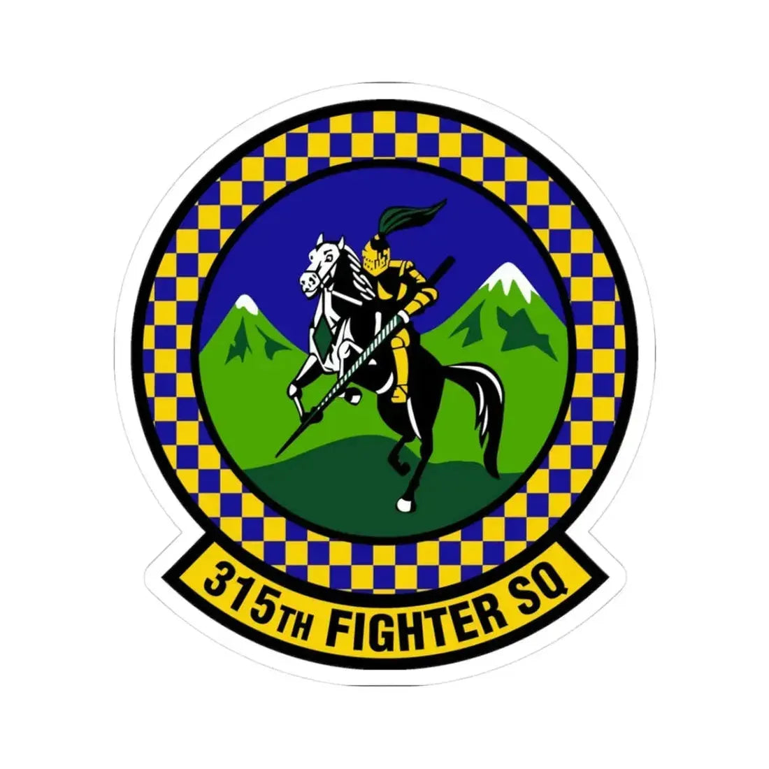 315 Fighter Squadron ACC (U.S. Air Force) STICKER Vinyl Kiss-Cut Decal 3 Inch White - The Sticker Space