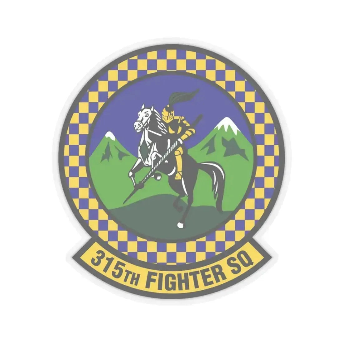 315 Fighter Squadron ACC (U.S. Air Force) STICKER Vinyl Kiss-Cut Decal 4 Inch Transparent - The Sticker Space