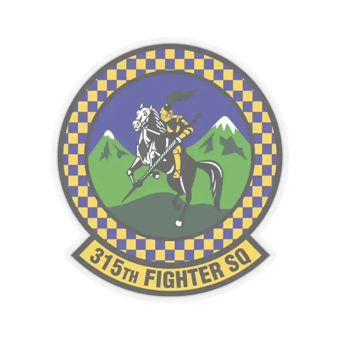315 Fighter Squadron ACC (U.S. Air Force) STICKER Vinyl Kiss-Cut Decal 6 Inch Transparent - The Sticker Space