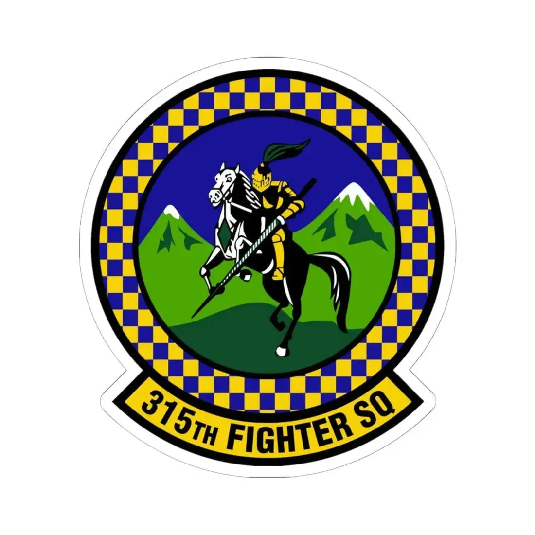 315 Fighter Squadron ACC (U.S. Air Force) STICKER Vinyl Kiss-Cut Decal 6 Inch White - The Sticker Space