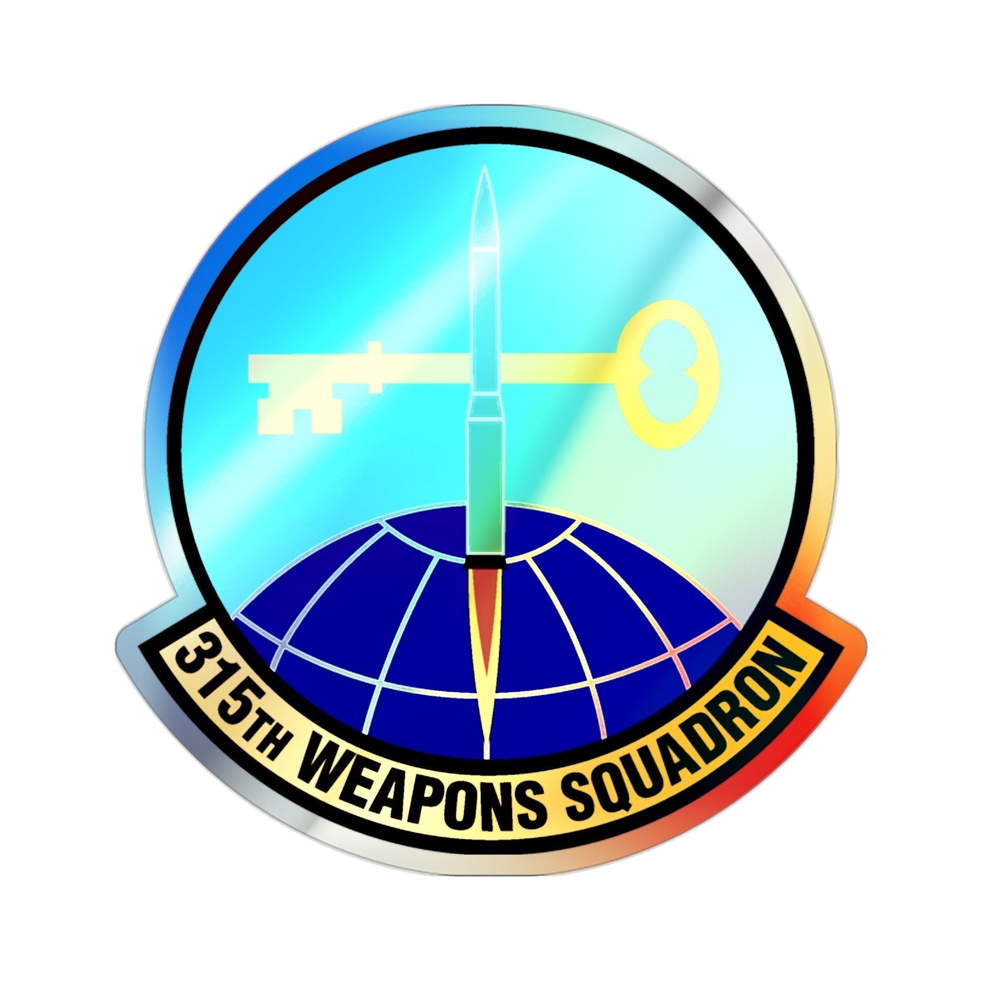 315 Weapons Squadron ACC (U.S. Air Force) Holographic STICKER Die-Cut Vinyl Decal-2 Inch-The Sticker Space