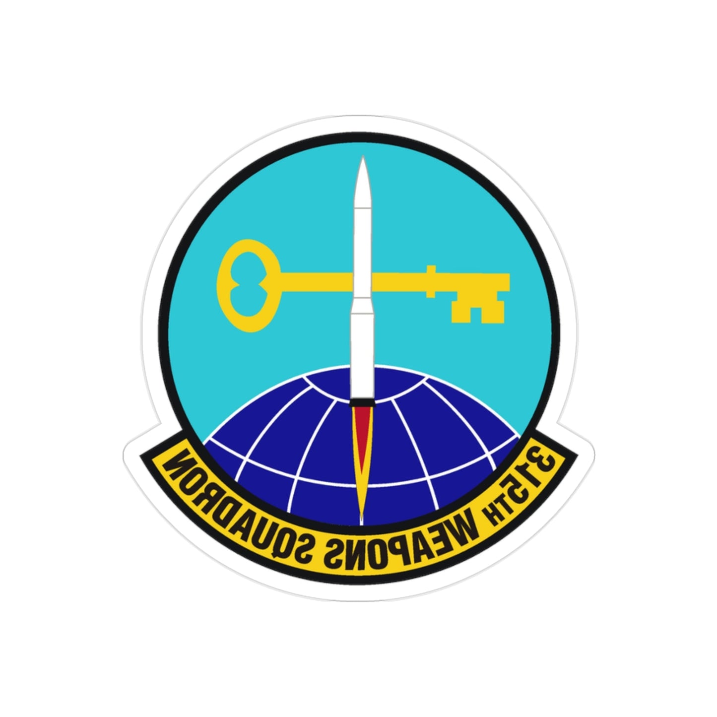 315 Weapons Squadron ACC (U.S. Air Force) REVERSE PRINT Transparent STICKER-2" × 2"-The Sticker Space