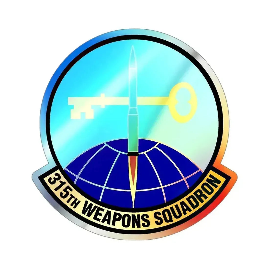315 Weapons Squadron ACC (U.S. Air Force) Holographic STICKER Die-Cut Vinyl Decal 4 Inch Holographic - The Sticker Space