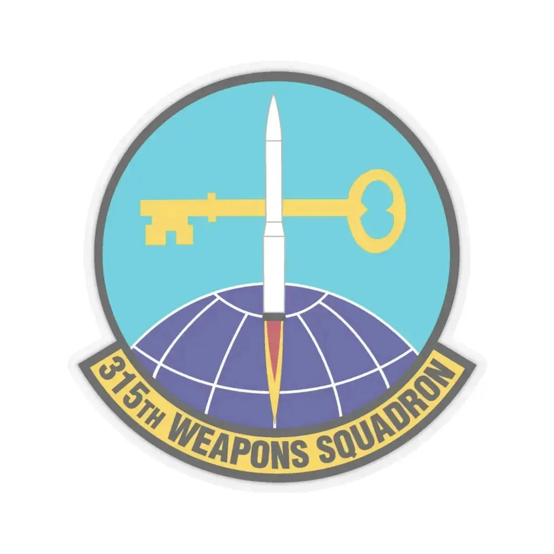 315 Weapons Squadron ACC (U.S. Air Force) STICKER Vinyl Kiss-Cut Decal 6 Inch Transparent - The Sticker Space