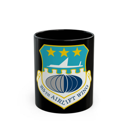 315th Airlift Wing (U.S. Air Force) Black Coffee Mug-11oz-The Sticker Space