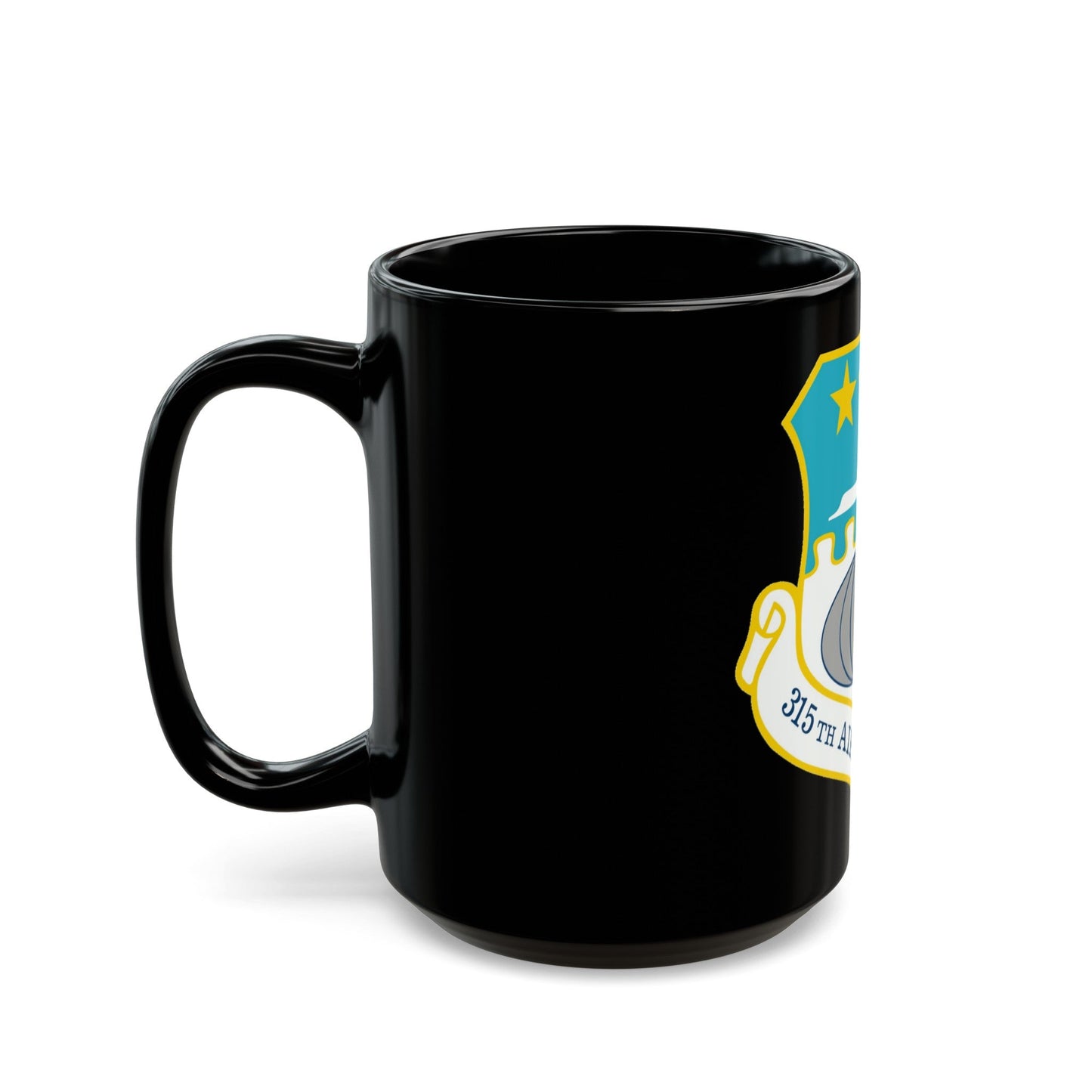 315th Airlift Wing (U.S. Air Force) Black Coffee Mug-The Sticker Space