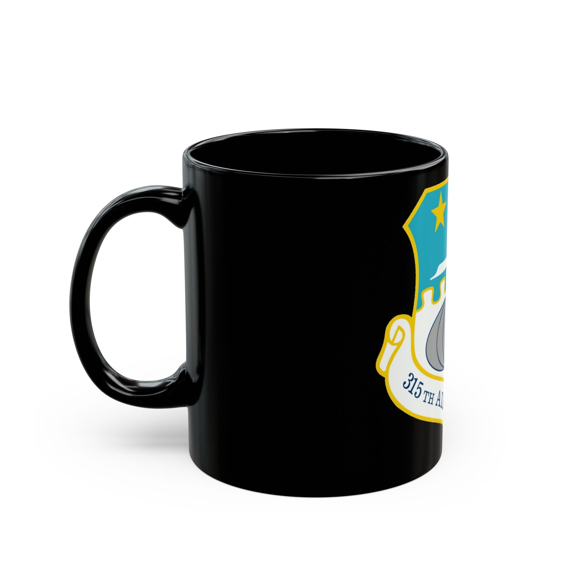 315th Airlift Wing (U.S. Air Force) Black Coffee Mug-The Sticker Space