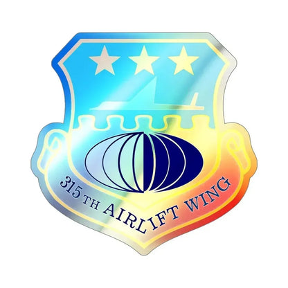 315th Airlift Wing (U.S. Air Force) Holographic STICKER Die-Cut Vinyl Decal 6 Inch Holographic - The Sticker Space
