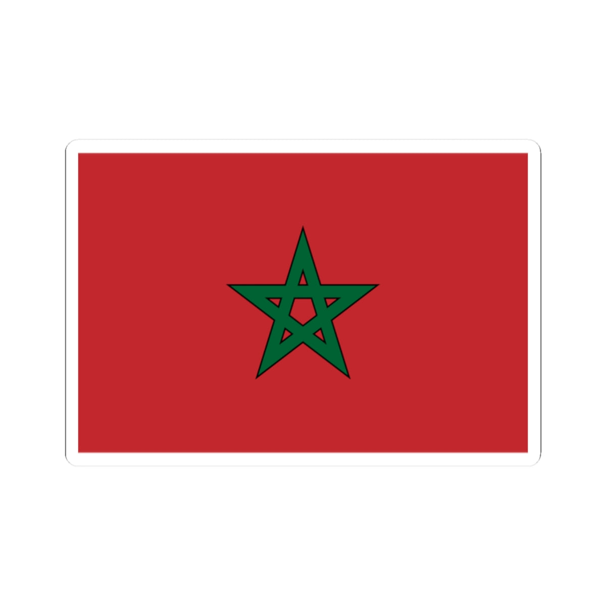 Flag of Morocco solid (Morocco) STICKER Vinyl Kiss-Cut Decal