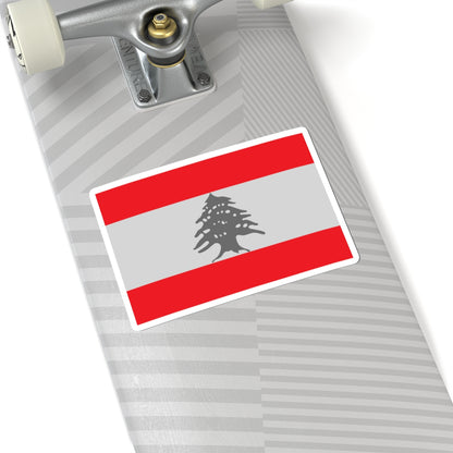 Flag of Lebanon - Red (Lebanon) STICKER Vinyl Kiss-Cut Decal