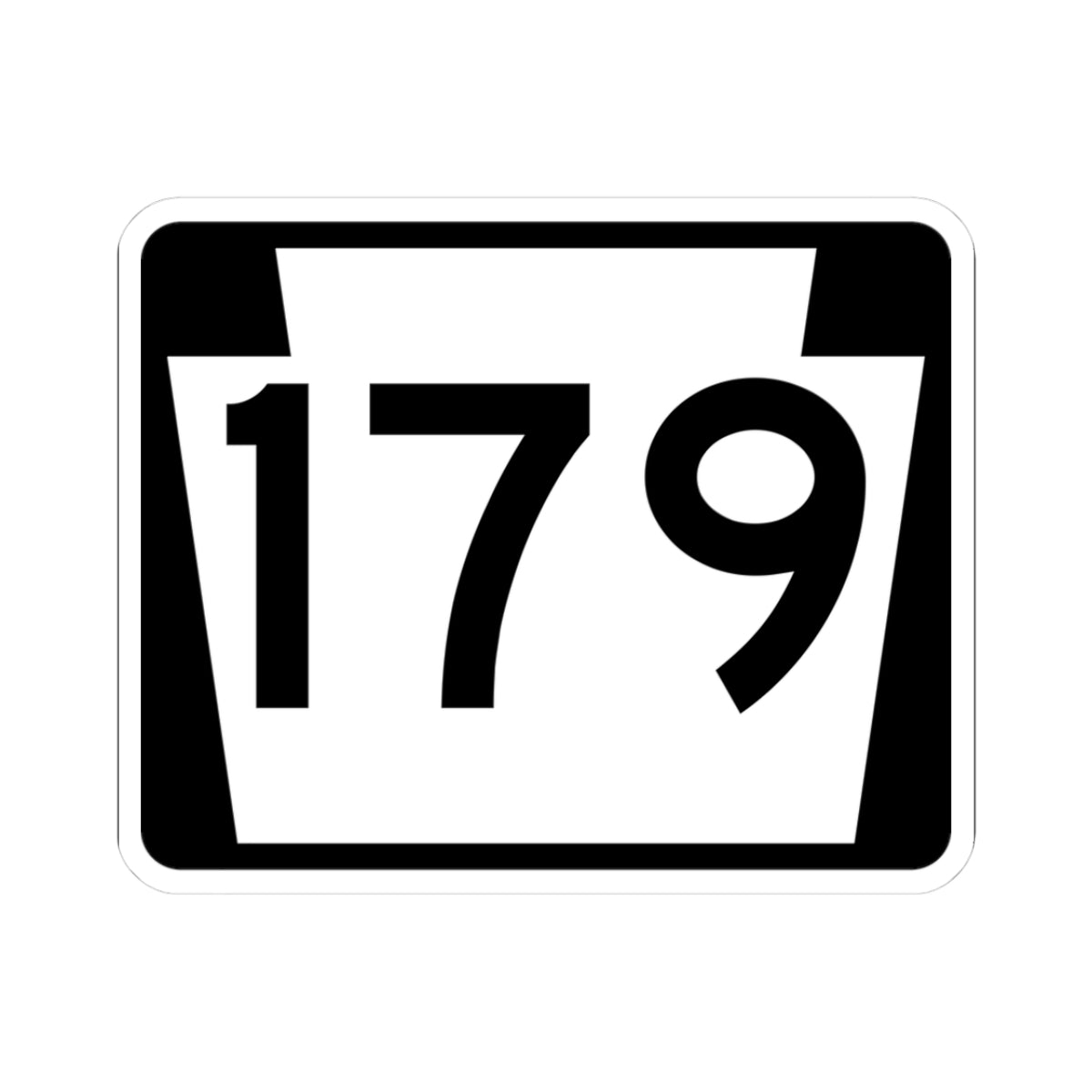PA-179 (Pennsylvania) (Road Sign) STICKER Vinyl Kiss-Cut Decal