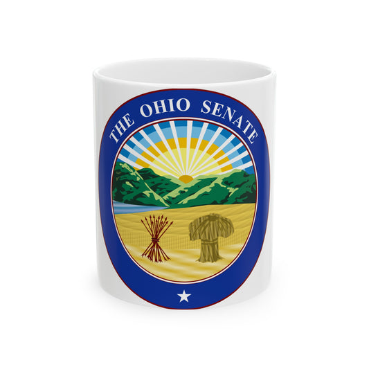Seal of the Ohio Senate - White Coffee Mug-11oz-The Sticker Space