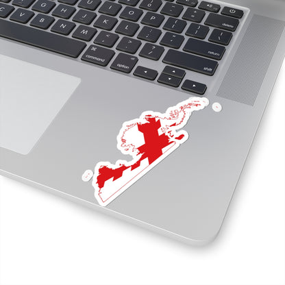 Flag map of Terra Australis Spain (Spain) STICKER Vinyl Kiss-Cut Decal