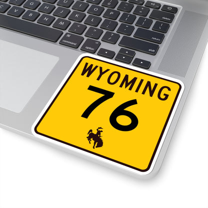 WY-76 (Wyoming) (Road Sign) STICKER Vinyl Kiss-Cut Decal