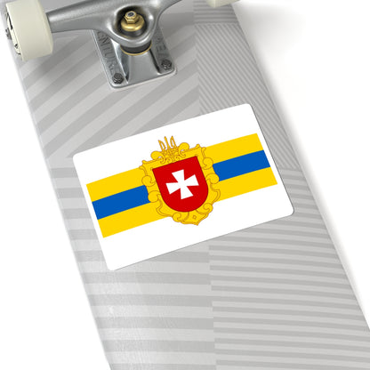 Flag of Rivne Oblast (Ukraine) STICKER Vinyl Kiss-Cut Decal