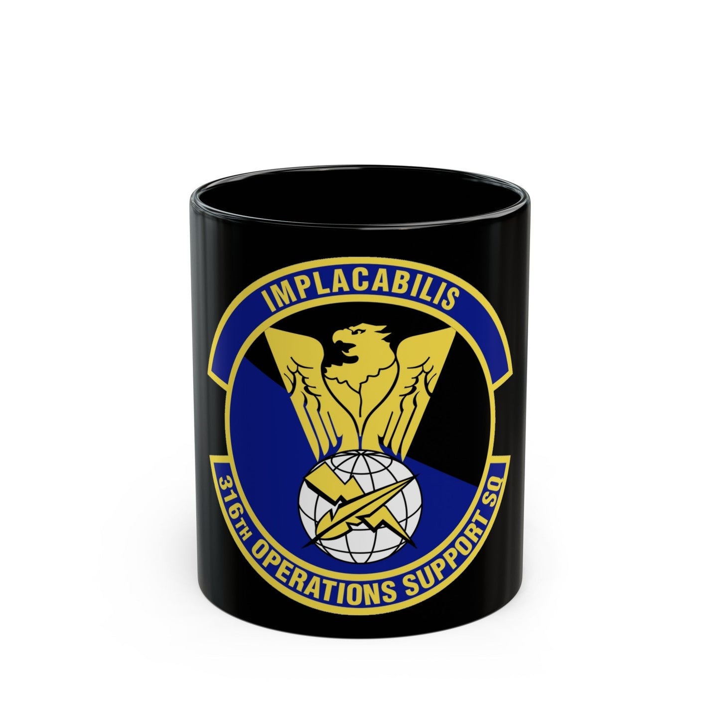 316th Operations Support Squadron (U.S. Air Force) Black Coffee Mug-11oz-The Sticker Space