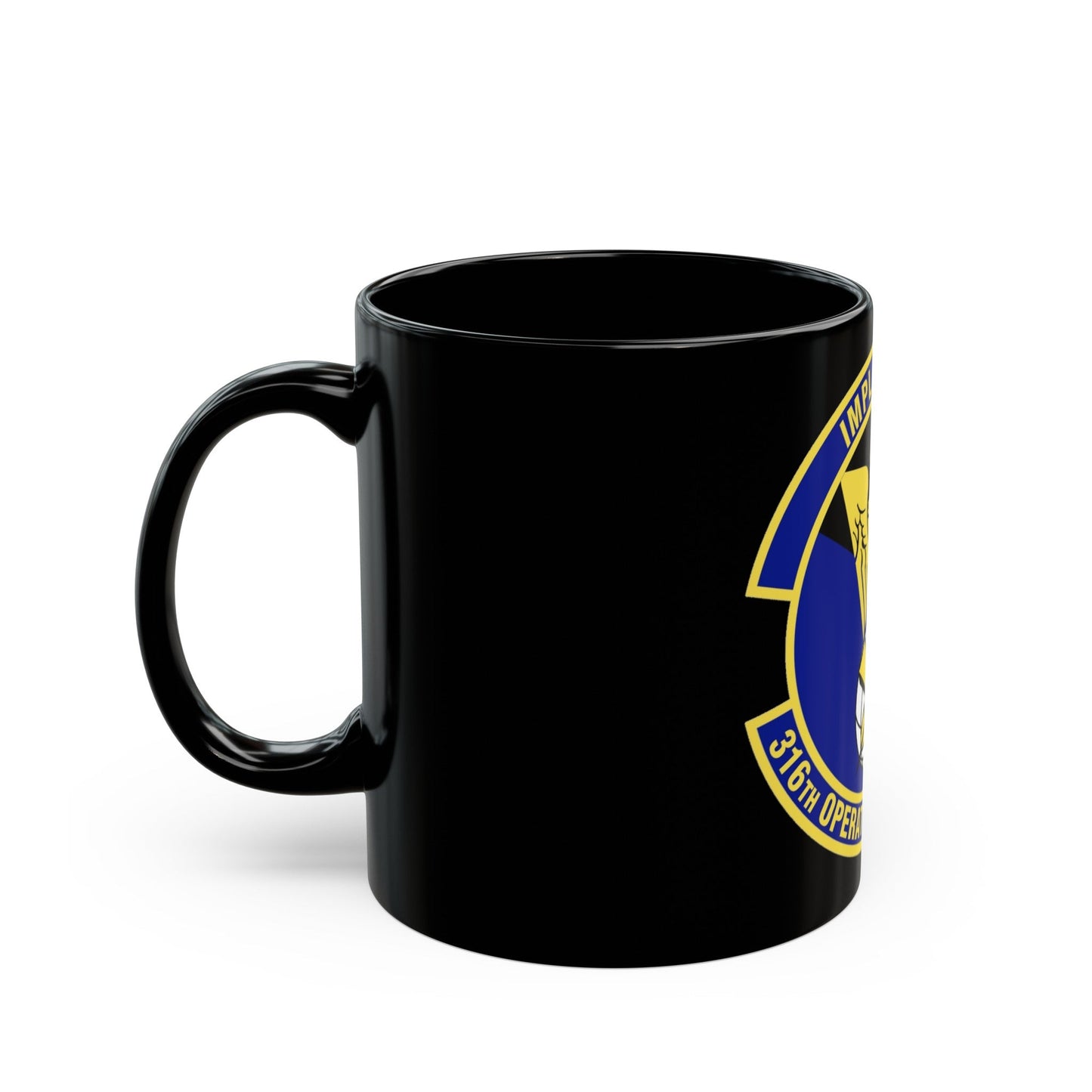 316th Operations Support Squadron (U.S. Air Force) Black Coffee Mug-The Sticker Space