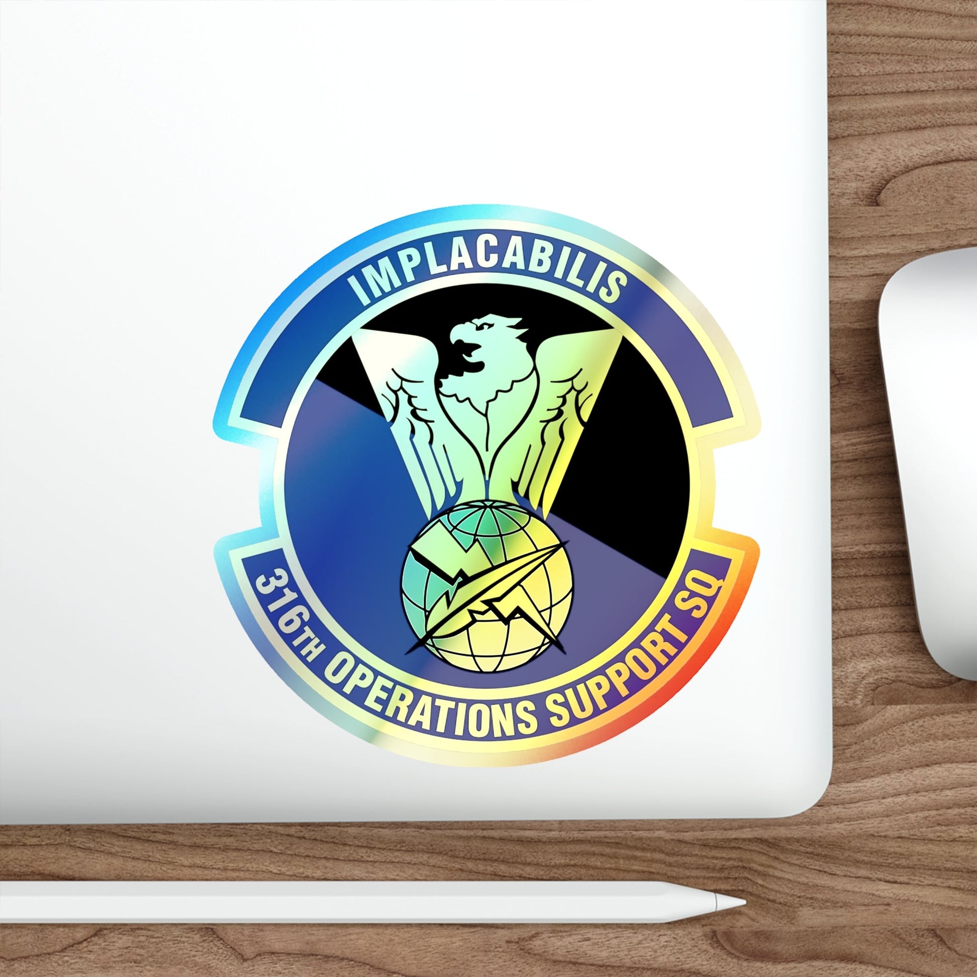 316th Operations Support Squadron (U.S. Air Force) Holographic STICKER Die-Cut Vinyl Decal-The Sticker Space