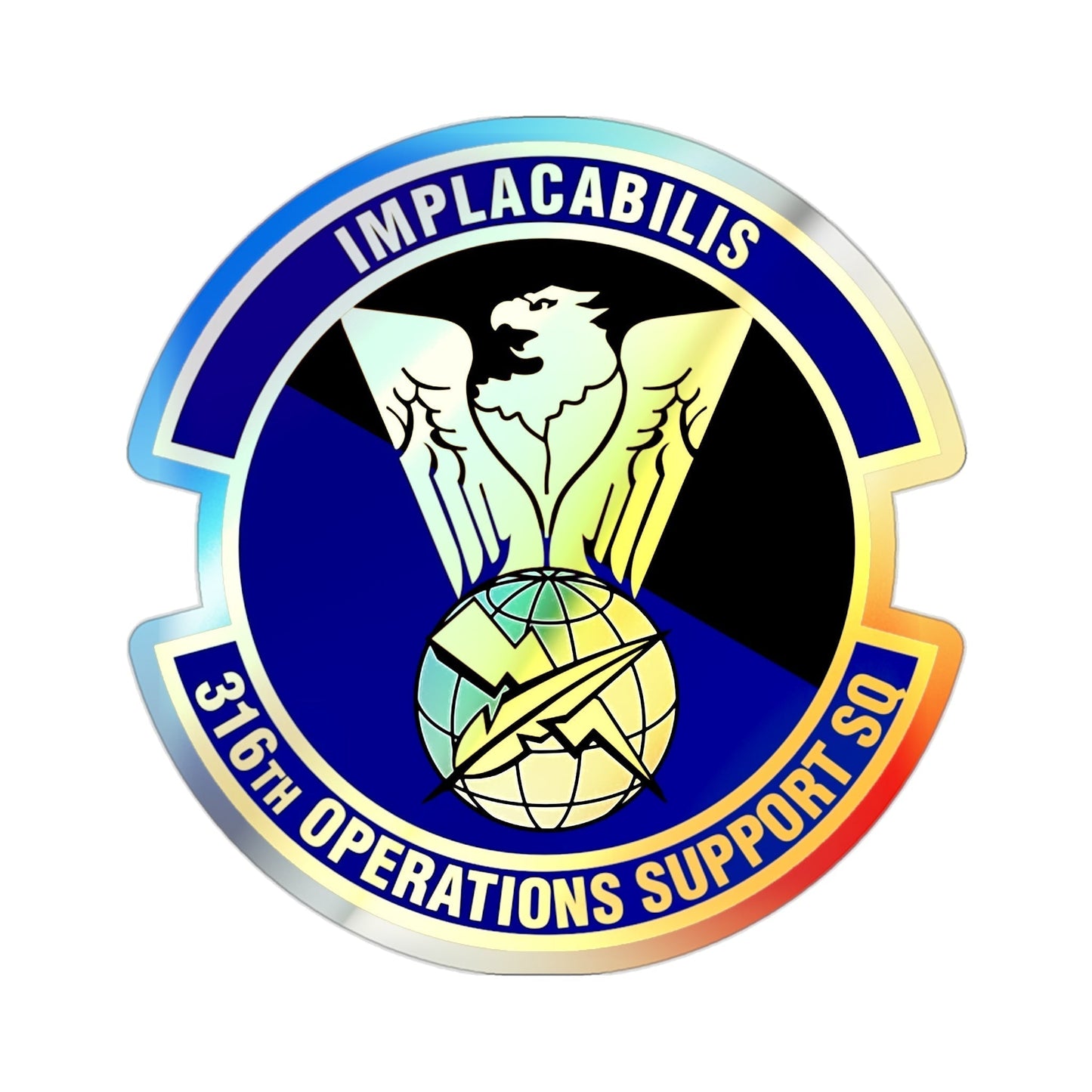 316th Operations Support Squadron (U.S. Air Force) Holographic STICKER Die-Cut Vinyl Decal-2 Inch-The Sticker Space