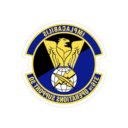 316th Operations Support Squadron (U.S. Air Force) REVERSE PRINT Transparent STICKER-6" × 6"-The Sticker Space