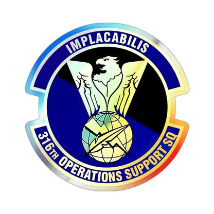316th Operations Support Squadron (U.S. Air Force) Holographic STICKER Die-Cut Vinyl Decal 2 Inch Holographic - The Sticker Space