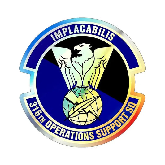 316th Operations Support Squadron (U.S. Air Force) Holographic STICKER Die-Cut Vinyl Decal 6 Inch Holographic - The Sticker Space