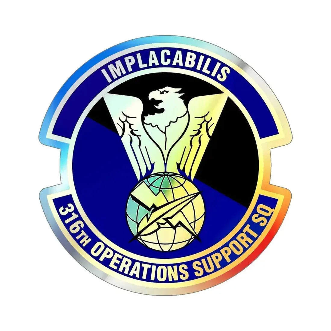 316th Operations Support Squadron (U.S. Air Force) Holographic STICKER Die-Cut Vinyl Decal - The Sticker Space