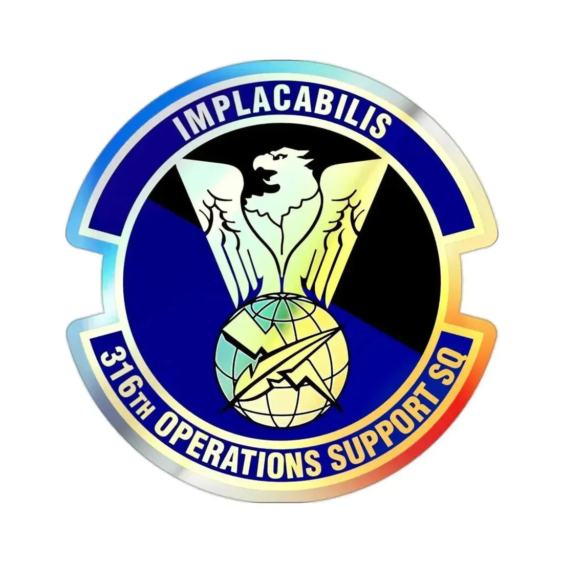 316th Operations Support Squadron (U.S. Air Force) Holographic STICKER Die-Cut Vinyl Decal - The Sticker Space