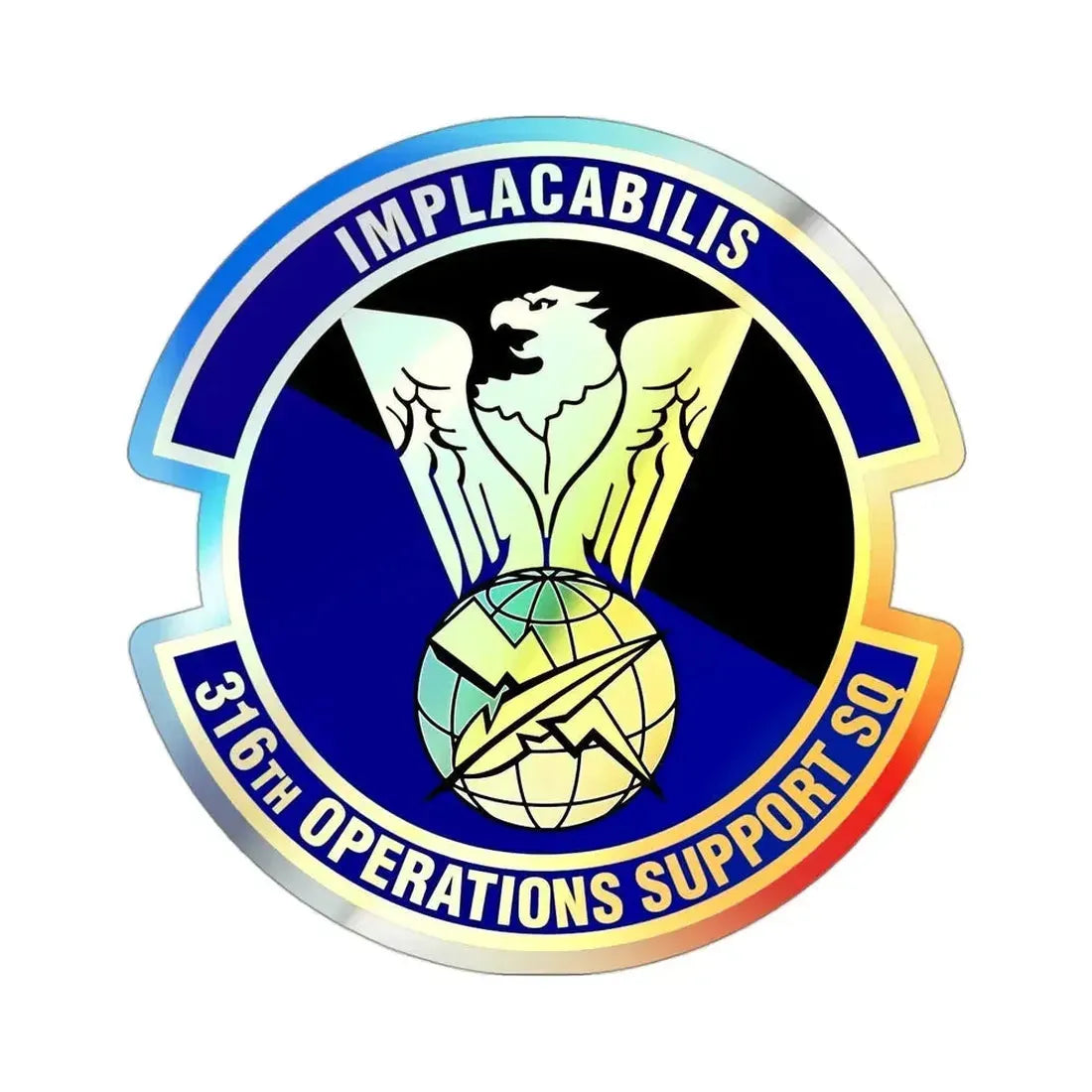 316th Operations Support Squadron (U.S. Air Force) Holographic STICKER Die-Cut Vinyl Decal - The Sticker Space