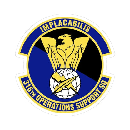316th Operations Support Squadron (U.S. Air Force) STICKER Vinyl Kiss-Cut Decal 3 Inch White - The Sticker Space