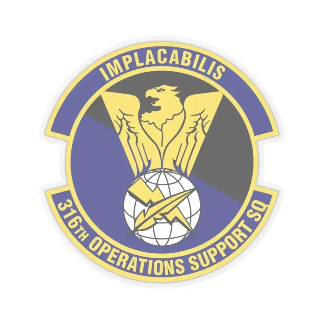316th Operations Support Squadron (U.S. Air Force) STICKER Vinyl Kiss-Cut Decal 4 Inch Transparent - The Sticker Space