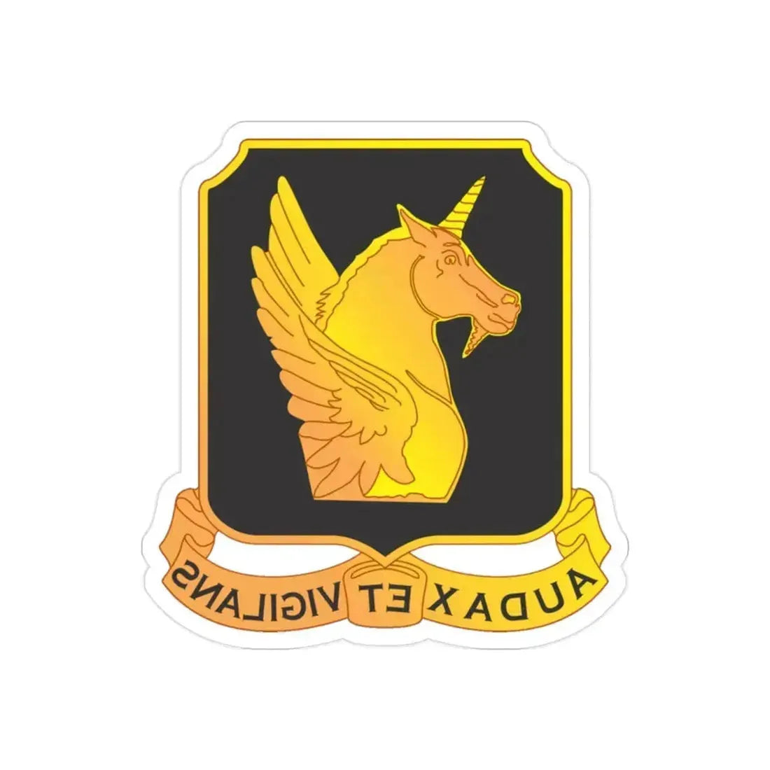 317 Cavalry Regiment (U.S. Army) REVERSE PRINT Transparent Die-Cut STICKER 2 Inch Die-Cut Transparent - The Sticker Space