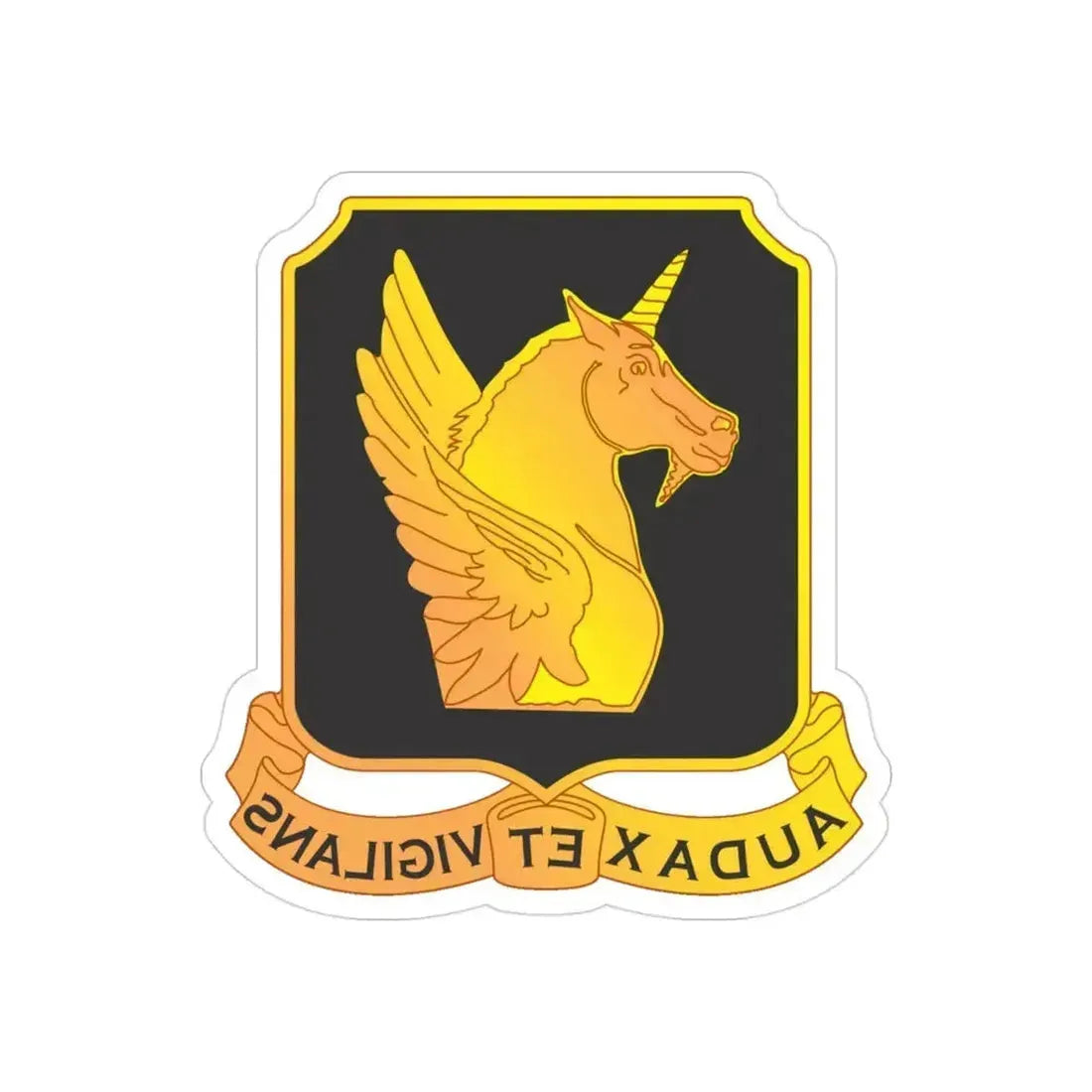 317 Cavalry Regiment (U.S. Army) REVERSE PRINT Transparent Die-Cut STICKER 3 Inch Die-Cut Transparent - The Sticker Space