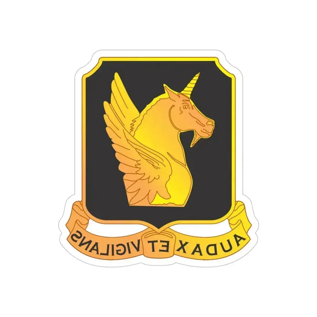 317 Cavalry Regiment (U.S. Army) REVERSE PRINT Transparent Die-Cut STICKER 5 Inch Die-Cut Transparent - The Sticker Space