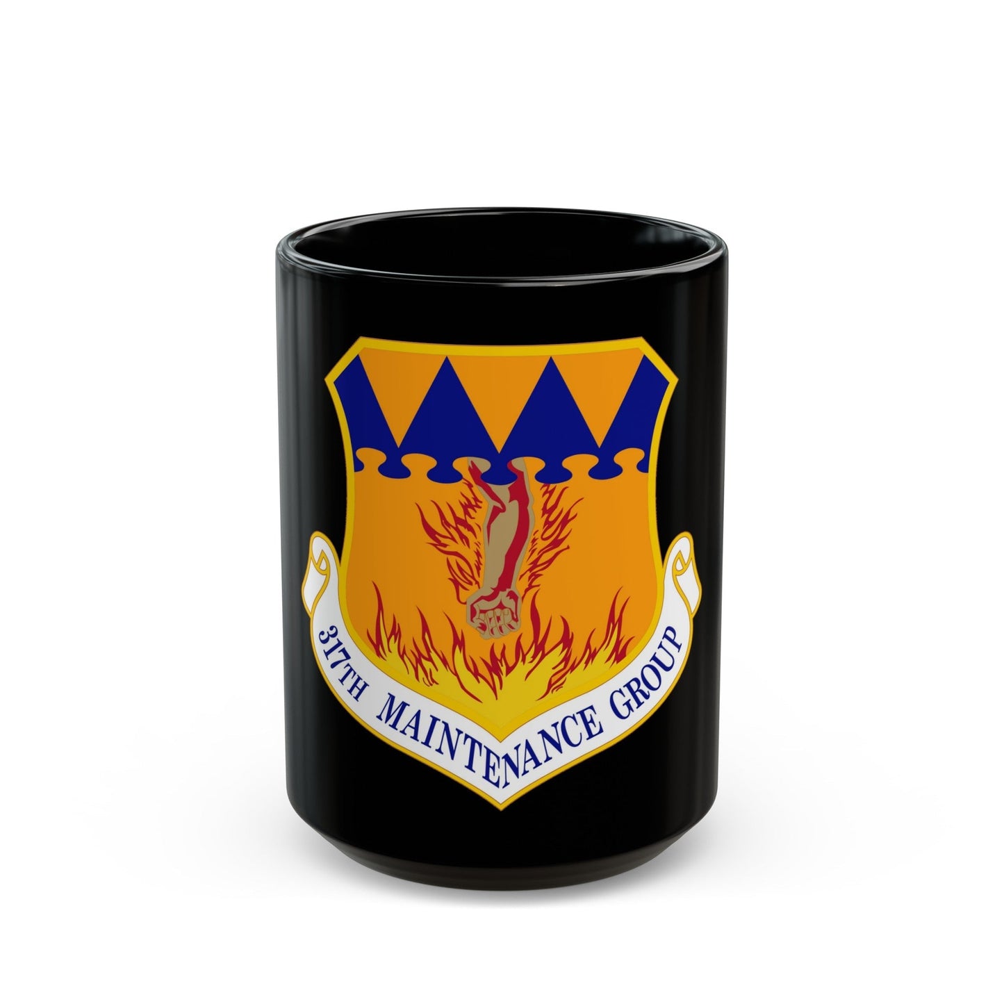 317 Maintenance Group AMC (U.S. Air Force) Black Coffee Mug-15oz-The Sticker Space